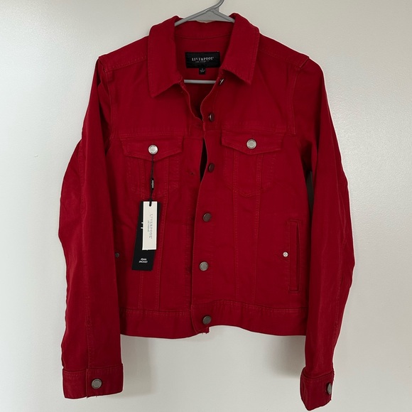 Liverpool Jackets & Blazers - NWT Classic Red Denim Jacket